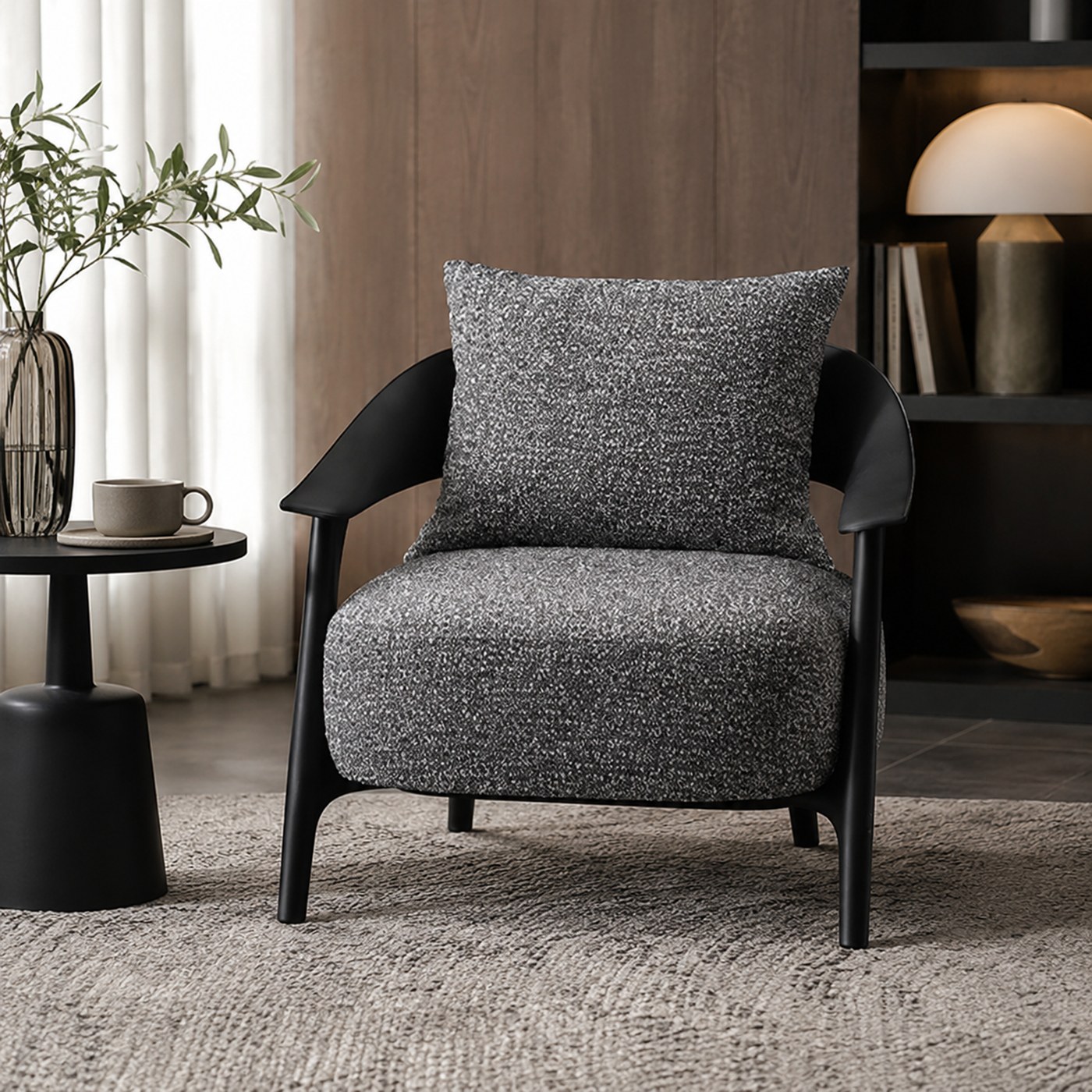 Oslo Accent Chair product lifestyle image in a modern lounge by DNF World